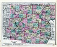 Ohio County Map - Carroll, Columbiana, Harrison, Jefferson, Tuscarawas, Fayette County 1875